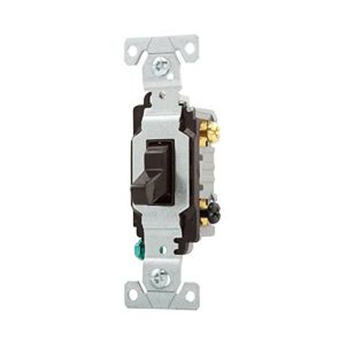 Main product image of Commercial Grade Toggle Switch, #14-10 Awg, 20A, 120/277V, Side Wire, Screw, Brown, 3-Way, CS320B