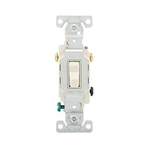 Main product image of Commercial Grade Toggle Switch, #14-10 Awg, 20A, 120/277V, Side Wire, Screw, Light Almond, 3-Way, CS320LA