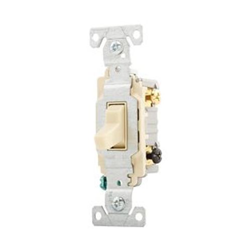 Main product image of Commercial Grade Toggle Switch, #14-10 Awg, 20A, 120/277V, Side Wire, Screw, Ivory, 3-Way, CS320V