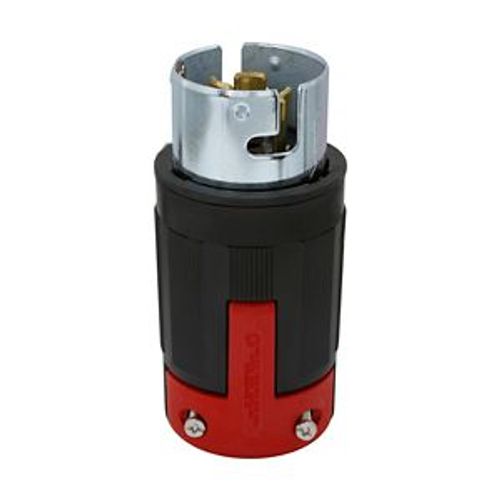 Main product image of Locking Plug, #10-6Awg, 50A, 125V, Back Wiring, Black, Red, 2-Pole, 3-Wire, 0.44 To 1.06 In, CS6361EX