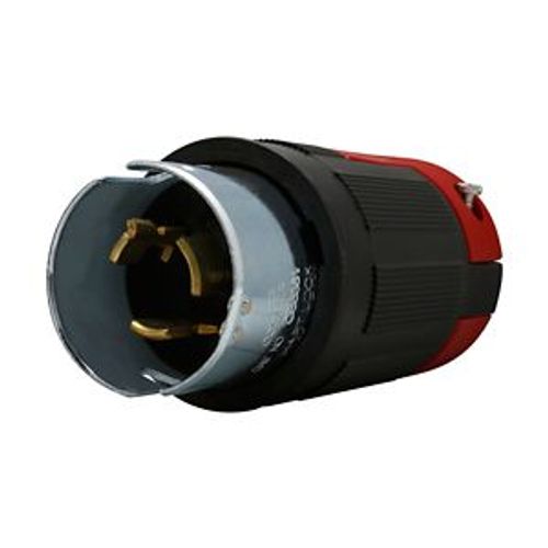 Main product image of Locking Plug, #10-6Awg, 50A, 125V, Back Wiring, Black, Red, 2-Pole, 3-Wire, 0.44 To 1.06 In, CS6361EX