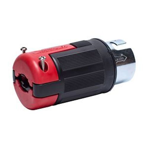 Main product image of Locking Plug, #10-6Awg, 50A, 125/250V, Back Wiring, Black, Red, 3-Pole, 4-Wire, 0.44 To 1.25", CS6365EX