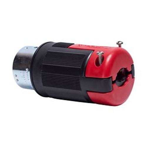 Main product image of Locking Plug, #10-6Awg, 50A, 125/250V, Back Wiring, Black, Red, 3-Pole, 4-Wire, 0.44 To 1.25", CS6365EX