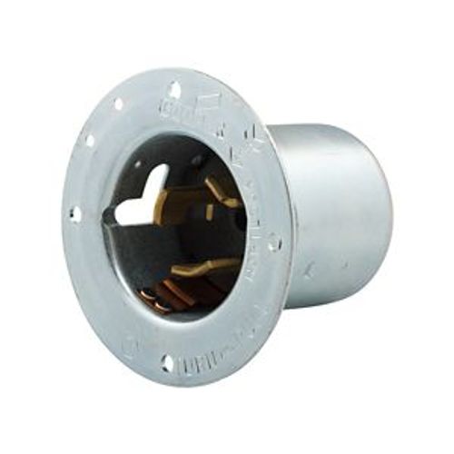 Main product image of Arrow Hart California Standard Locking Flanged Inlet, #10-6Awg, 50A, 125V, Steel, 2-Pole 3-Wire, CS6377