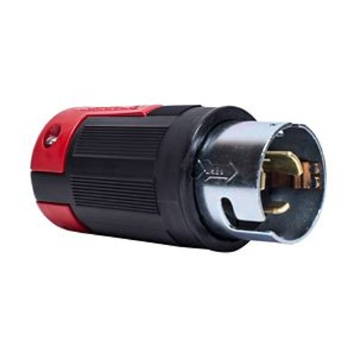 Main product image of Locking Plug, #10-6Awg, 50A, 250V, Back Wiring, Black, Red, 2-Pole, 3-Wire, 0.44 To 1.06 In, CS8265EX
