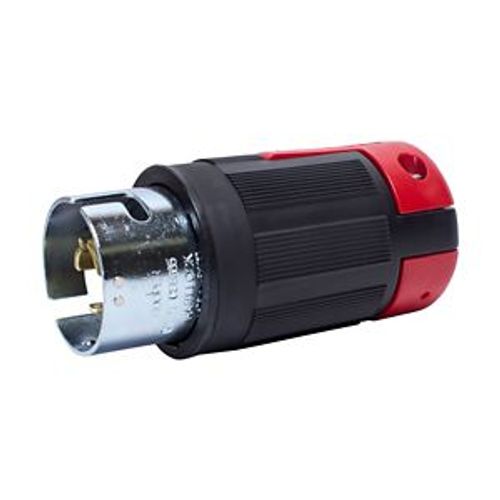 Main product image of Locking Plug, #10-6Awg, 50A, 250V, Back Wiring, Black, Red, 2-Pole, 3-Wire, 0.44 To 1.06 In, CS8265EX