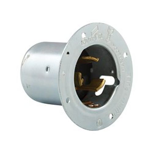 Main product image of Arrow Hart California Standard Locking Flanged Inlet, #10-6Awg, 50A, 250V, Steel, 2-Pole 3-Wire, CS8275