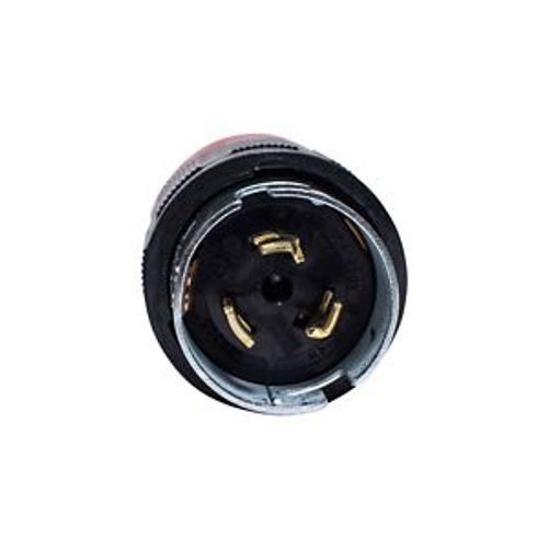 Main product image of Locking Plug, #10-6Awg, 50A, 250V, Back Wiring, Black, Red, 3-Pole, 4-Wire, 0.44 To 1.06 In, CS8365EX