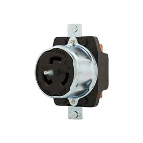 Main product image of Locking Receptacle, #10-6Awg, 50A, 250V, Back Wiring, Black, Single, 3-Pole, 4-Wire, Steel, CS8369