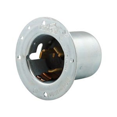 Main product image of Arrow Hart Locking Flanged Inlet, #10-6Awg, 50A, 250V, Steel, 3-Pole, 4-Wire, CS8375