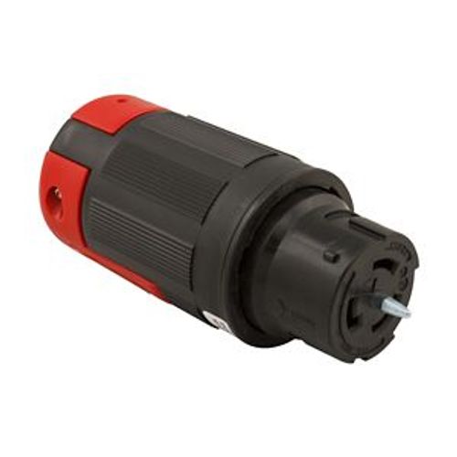 Main product image of Locking Connector, #10-6Awg, 50A, 480V, Black, Red, 2-Pole, 3-Wire, 0.44 To 1.06 In, CS8464EX
