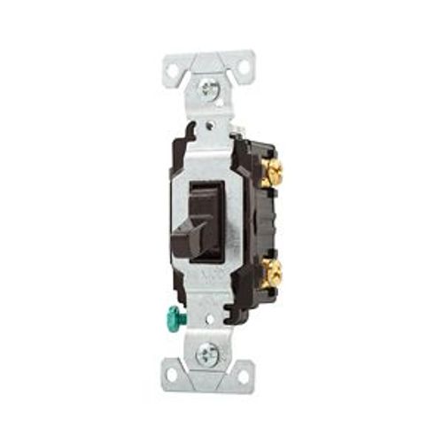 Main product image of Commercial Toggle Switch, #14-10 Awg 15A 120/277V, Brown, Load Type: Motor Control, Fan, 1-Pole, CSB115B