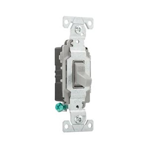 Main product image of Commercial Toggle Switch, #14-10 Awg 15A 120/277V, Gray, Load Type: Motor Control, Fan, 1-Pole, CSB115GY