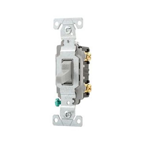Main product image of Commercial Toggle Switch, #14-10 Awg 15A 120/277V, Gray, Load Type: Motor Control, Fan, 1-Pole, CSB115GY