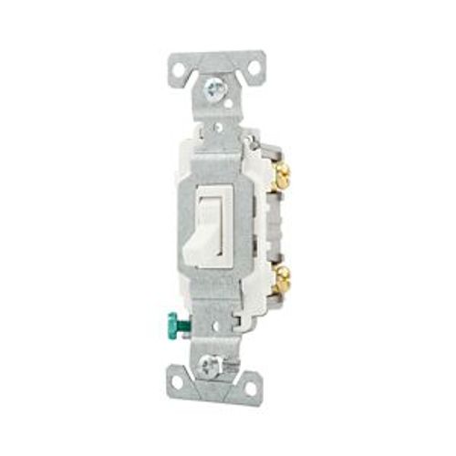 Main product image of Toggle Switch, #14-10Awg 15A, Flush Mount, 120/277V, Load Type: Motor Control, Fan, 1-Pole, Pvc, CSB115STW-SP