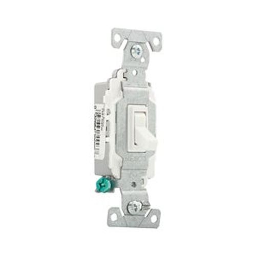 Main product image of Toggle Switch, #14-10Awg 15A, Flush Mount, 120/277V, Load Type: Motor Control, Fan, 1-Pole, Pvc, CSB115STW-SP