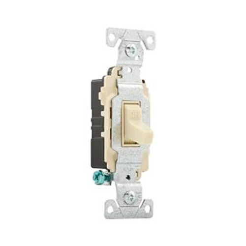 Main product image of Commercial Toggle Switch, #14-10 Awg 15A 120/277V, Ivory, Load Type: Motor Control, Fan, 1-Pole, CSB115V