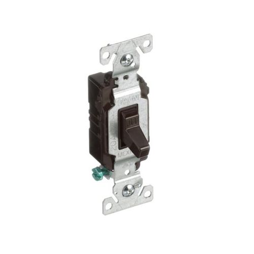 Main product image of Commercial Toggle Switch, #14-10 Awg 20A, 120/277V, Brown, Load Type: Motor Control, Fan, 1-Pole, CSB120B