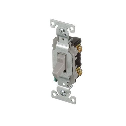 Main product image of Commercial Toggle Switch, #14-10 Awg 20A, 120/277V, Gray, Load Type: Motor Control, Fan, 1-Pole, CSB120GY