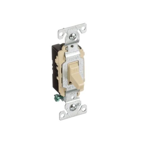 Main product image of Commercial Toggle Switch, #14-10 Awg 20A, 120/277V, Ivory, Load Type: Motor Control, Fan, 1-Pole, CSB120V