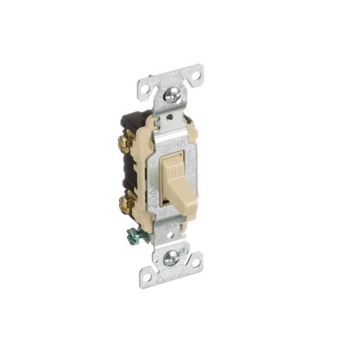 Main product image of Commercial Toggle Switch, #14-10 Awg 20A, 120/277V, Ivory, Load Type: Motor Control, Fan, 2-Pole, CSB220V