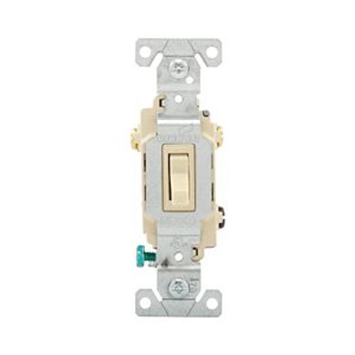 Main product image of Toggle Switch, #14-10 Awg, 15A, Commercial, 120/277V, Back/Side Wiring, Screw, Brown, 3-Way, CSB315STV-SP