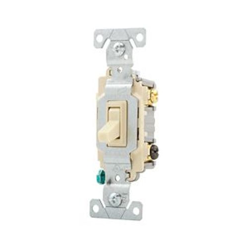 Main product image of Toggle Switch, #14-10 Awg, 15A, Commercial, 120/277V, Back/Side Wiring, Screw, Brown, 3-Way, CSB315STV-SP