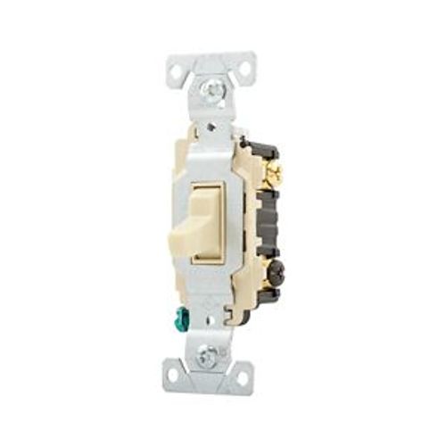 Main product image of Commercial Grade Toggle Switch, #14-10 Awg, 15A, 120/277V, Back & Side, Screw, Ivory, 3-Way, CSB315V