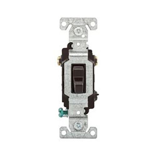 Main product image of Commercial Grade Toggle Switch, #14-10 Awg, 20A, 120/277V, Back & Side, Screw, Brown, 3-Way, CSB320B