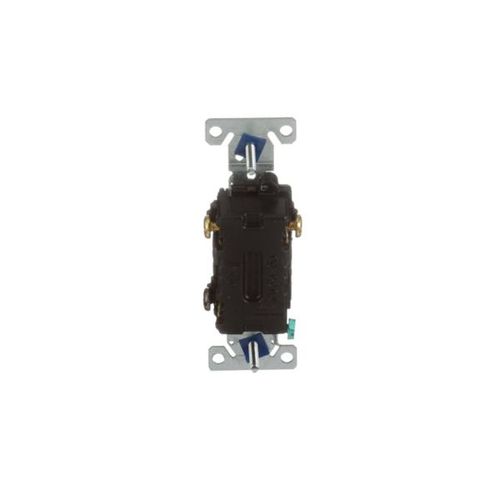 Main product image of Commercial Grade Toggle Switch, #14-10 Awg, 20A, 120/277V, Back & Side, Screw, Brown, 3-Way, CSB320B