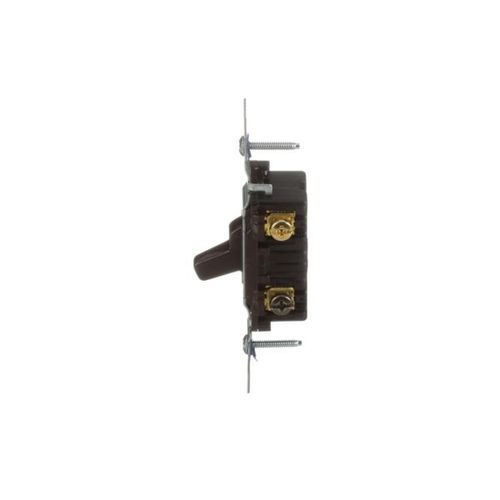 Main product image of Commercial Grade Toggle Switch, #14-10 Awg, 20A, 120/277V, Back & Side, Screw, Brown, 3-Way, CSB320B
