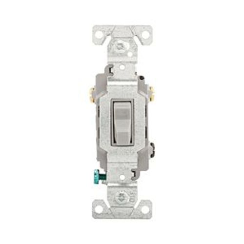 Main product image of Commercial Grade Toggle Switch, #14-10 Awg, 20A, 120/277V, Back & Side, Screw, Gray, 3-Way, CSB320GY
