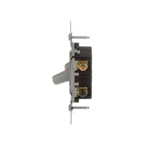 Main product image of Commercial Grade Toggle Switch, #14-10 Awg, 20A, 120/277V, Back & Side, Screw, Gray, 3-Way, CSB320GY