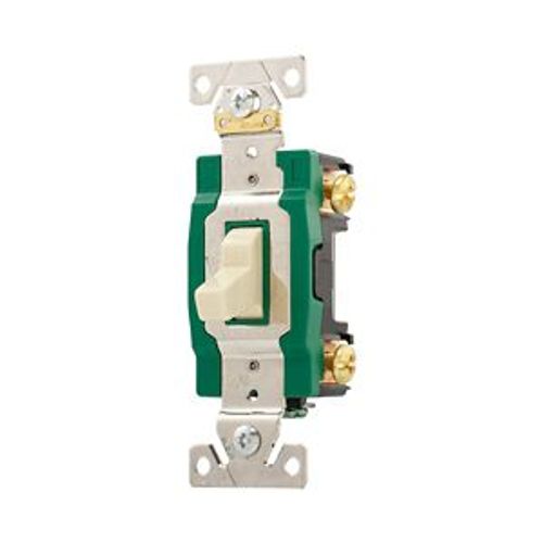 Main product image of Commercial Grade Toggle Switch, #14-10 Awg, 20A, 120/277V, Back & Side Wire, Screw, Ivory, 3-Way, CSB320LA
