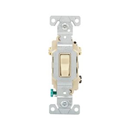 Main product image of Commercial Grade Toggle Switch, #14-10 Awg, 20A, 120/277V, Back & Side, Screw, Ivory, 3-Way, CSB320V