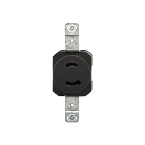 Main product image of Safety Grip Locking Receptacle, #14-8 Awg, 15A, 125V, Black, Single, L1-15, 2-Pole, 2-Wire, CWL115R