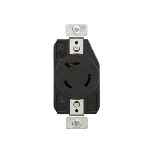 Main product image of Auto Grip Locking Receptacle, #14-8 Awg, 20A, 480V, Black, Single, L12-20, 3-Pole, 3-Wire, CWL1220R