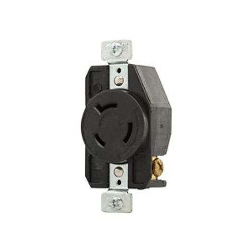 Main product image of Auto Grip Locking Receptacle, #14-8 Awg, 20A, 480V, Black, Single, L12-20, 3-Pole, 3-Wire, CWL1220R