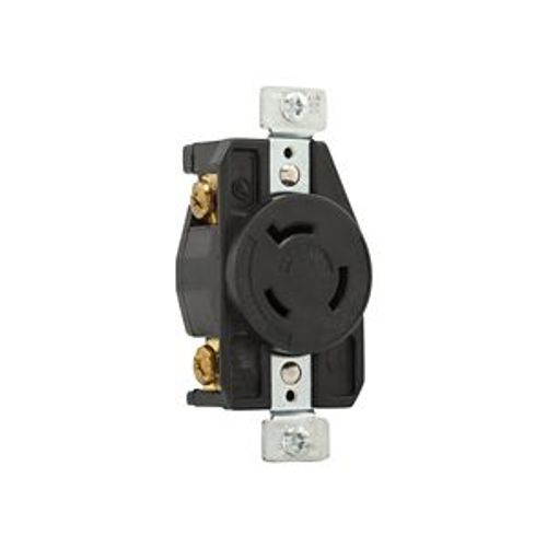 Main product image of Auto Grip Locking Receptacle, #14-8 Awg, 20A, 480V, Black, Single, L12-20, 3-Pole, 3-Wire, CWL1220R