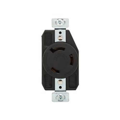 Main product image of Auto Grip Locking Receptacle, #14-8 Awg, 30A, 480V, Black, Single, L12-30, 3-Pole, 3-Wire, CWL1230R