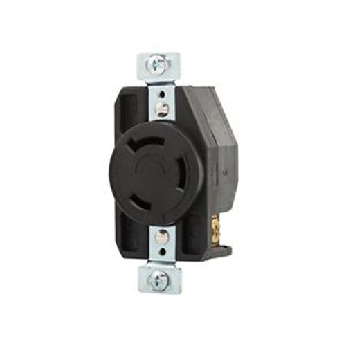Main product image of Auto Grip Locking Receptacle, #14-8 Awg, 30A, 480V, Black, Single, L12-30, 3-Pole, 3-Wire, CWL1230R