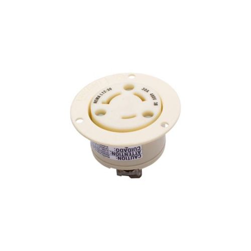 Main product image of Auto Grip Locking Flanged Outlet, #14-8 Awg, 30A, 600V, L13-30, 3-Pole, 3-Wire, CWL1330FO