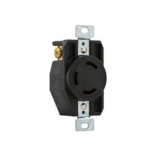 Main product image of Auto Grip Locking Receptacle, #14-8 Awg, 30A, 600V, Black, Single, L13-30, 3-Pole, 3-Wire, CWL1330R