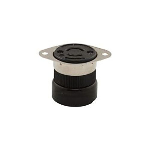 Main product image of Safety Grip Locking Flanged Outlet, #14-8 Awg, 20A, 250V, Side Wiring, L2-20, 2-Pole, 2-Wire, CWL220FO