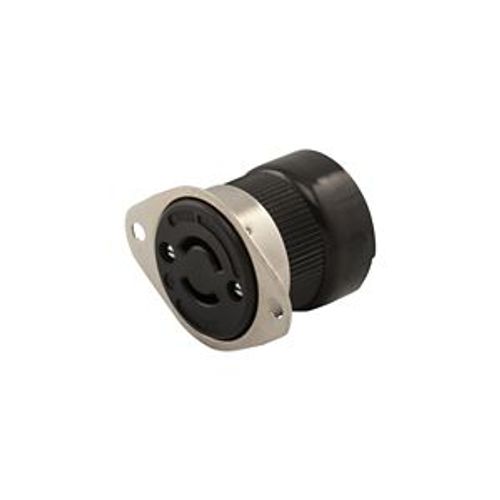 Main product image of Safety Grip Locking Flanged Outlet, #14-8 Awg, 20A, 250V, Side Wiring, L2-20, 2-Pole, 2-Wire, CWL220FO