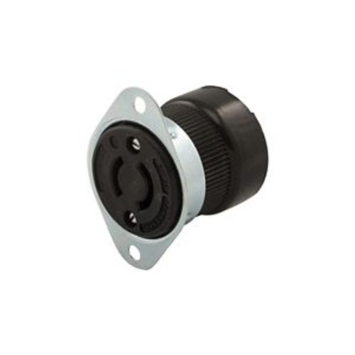 Main product image of Safety Grip Locking Flanged Outlet, #14-8 Awg, 20A, 250V, Back Wiring, L2-20, 2-Pole, 2-Wire, CWL220FO1