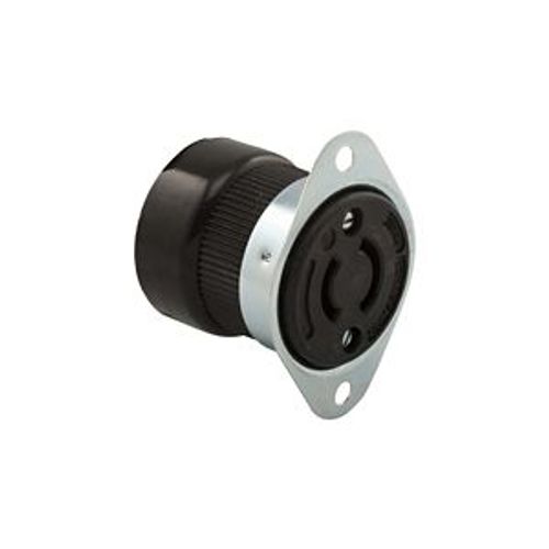 Main product image of Safety Grip Locking Flanged Outlet, #14-8 Awg, 20A, 250V, Back Wiring, L2-20, 2-Pole, 2-Wire, CWL220FO1