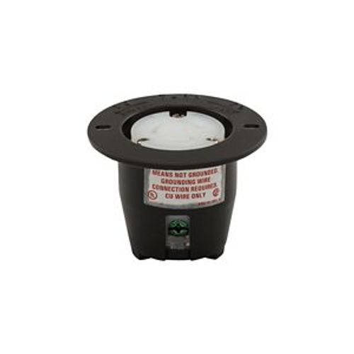 Main product image of Safety Grip Locking Flanged Outlet, #14-8 Awg, 15A, 125V, L5-15, 2-Pole 3-Wire, CWL515FO