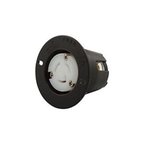 Main product image of Safety Grip Locking Flanged Outlet, #14-8 Awg, 15A, 125V, L5-15, 2-Pole 3-Wire, CWL515FO