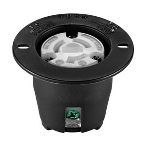 Main product image of Safety Grip Locking Flanged Outlet, #14-8 Awg, 15A, 250V, L6-15, 2-Pole 3-Wire, CWL615FO